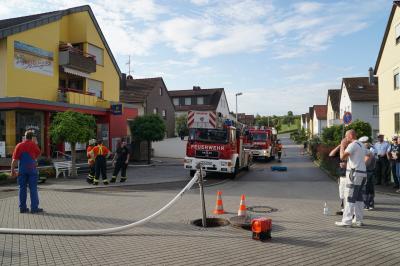Defekte Oelleitung sorgt fuer Brand in einer Backstube in Ditzingen-Hirschlanden